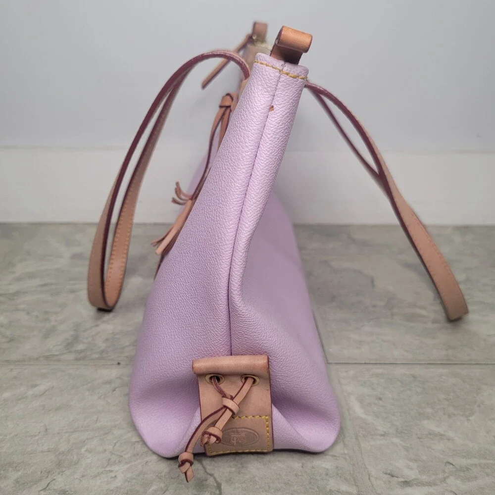 Dooney & Bourke Wakefield Pebbled Leather Tassel Tote Bag in Mauve